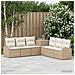 Set di divani 7 pz Beige e Bianco Crema - Foto miniatura 5