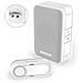 Kit Campanello con Presa di corrente e Pulsante senza Fili - Bianco - Foto miniatura 1