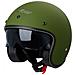 Casco Moto Jet Cafe Racer Omologato Ece 22-05 Parasole Scooter Verde Opaco S - Foto miniatura 1