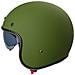 Casco Moto Jet Cafe Racer Omologato Ece 22-05 Parasole Scooter Verde Opaco S - Foto miniatura 4