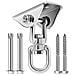 Heavy Duty Swing Ganci Ganci In Acciaio Inox 360 Girevole Hammock Ganci Con Viti 1000lb Capacit Di Calcestruzzo Insiemi Di Legno Playground Veranda Interni Esterni Sedile Trapeze Yoga Gym - Foto miniatura 1