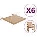 Cuscini per Sedie da Giardino 6 pz Beige 50x50x4 cm in Tessuto - Foto miniatura 1