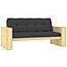 Panca Giardino e Cuscini Antracite 179cm Legno Pino Impregnato - Foto miniatura 1
