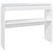Tavolino Consolle Bianco 102x30x80 cm in Legno Multistrato - Foto miniatura 2