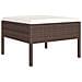 Set Divani Da Giardino 7 Pz Con Cuscini In Polyrattan Marrone - Foto miniatura 2