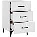Comodino Bianco 40x40x66 Cm In Legno Multistrato - Foto miniatura 4
