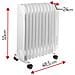 Radiatore Ad Olio Elettrico 11 Elementi 3 Livelli Di Potenza Termostato 2500w Colore Bianco - Foto miniatura 4