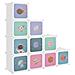 Scaffale Portaoggetti Per Bambini Con 10 Cubi Bianchi In Pp - Foto miniatura 2