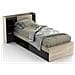 Letto Modulare Con Vani Portaoggetti 90 X 190/200 Cm Nero E Naturale - Martelo - Foto miniatura 1
