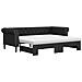 Divano Letto Estraibile Con Materassi Nero 90x200 Cm Similpelle - Foto miniatura 1