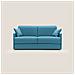 Evans Divano letto matrimoniale in tessuto impermeabile T13 189 cm (mat. 160x197) azzurro - Foto miniatura 3