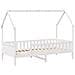 Giroletto Casetta Bambini Bianco 80x200 Cm Legno Massello Pino - Foto miniatura 3