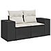 Set Divani Da Giardino 5 Pz Con Cuscini In Polyrattan Nero - Foto miniatura 9