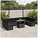 Set divani giardino  11 pezzi con cuscini Polyrattan nero, Divano giardino 2 posti  con storage e cuscini Polyrattan nero - Foto miniatura 3