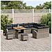 Set Divano da Giardino  da 12 Pezzi con Cuscini Grigio Polyrattan Acacia, Set da Pranzo da Giardino  da 3 Pezzi con Cuscini Grigio Polyrattan Acacia, Divano da Giardino per 2 Persone  con Cuscini Grigio Polyrattan - Foto miniatura 3