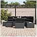 Set Divano Giardino 7 Pezzi con Cuscini Nero Polyrattan - Foto miniatura 3