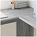 Scrivania Angolare Grigia Grigio Sonoma MDF Standard - Foto miniatura 4