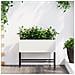 Cassone da Giardino Rialzato 60x26x45 cm Acciaio Bianco - Foto miniatura 2