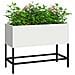 Cassone da Giardino Rialzato 60x26x45 cm Acciaio Bianco - Foto miniatura 3