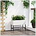 Cassone da Giardino Rialzato 60x26x45 cm Acciaio Bianco - Foto miniatura 4