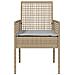 Sedie da Giardino  2 pz con Cuscini Beige in Polyrattan - Foto miniatura 5