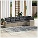 Set Divano da Giardino 6pz con Cuscini Grigio Chiaro Polyrattan - Foto miniatura 2