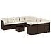 Set Divani da Giardino 12 pz con Cuscini Marrone in Polyrattan - Foto miniatura 1