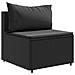 Set Salotto da Giardino con Cuscini 7pz Nero Polyrattan - Foto miniatura 4
