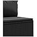 Set Salotto da Giardino con Cuscini 7pz Nero Polyrattan - Foto miniatura 7