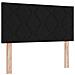 Letto con Rete a Doghe e Materasso Nero 90x200 cm Tessuto - Foto miniatura 7