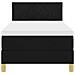 Letto con Rete a Doghe e Materasso Nero 90x200 cm Tessuto - Foto miniatura 8