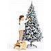 Albero Di Natale Innevato Bianco Winter Palace Foltissimo 150cm 550 Rami Innesto - Foto miniatura 1