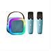 Altoparlante Karaoke Bluetooth Portatile (edizione Base) Con Due Microfoni E Altoparlante Blue - Foto miniatura 1