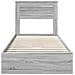 Letto con Contenitore con testiera Grigio Sonoma 75 x 190 cm - Foto miniatura 8