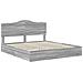 Letto con Contenitore con testiera Grigio Sonoma 200 x 200 cm - Foto miniatura 4