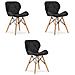 Sedia in ecopelle WAKO - Nero moderno x 3 - Foto miniatura 1