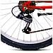 Mtb 24'' - Mountain Bike Da Uomo, Ruote 24'', Cambio 18 Velocità, Telaio Acciaio, Con Accessori - Colore Rosso - Foto miniatura 3