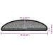 Tappetini per scale 20 pz 56x17x3 cm Grigio scuro Semicircolari - Foto miniatura 8