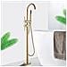 Rubinetto per vasca da bagno indipendente, Blackswan, tipo M51.1, modello oro opaco, misura 114 cm - Foto miniatura 4