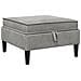 Pouf con Storage Grigio Chiaro Velluto - Foto miniatura 1