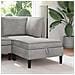 Pouf con Storage Grigio Chiaro Velluto - Foto miniatura 2