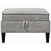 Pouf con Storage Grigio Chiaro Velluto - Foto miniatura 4