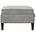 Pouf con Storage Grigio Chiaro Velluto - Foto miniatura 5