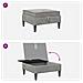 Pouf con Storage Grigio Chiaro Velluto - Foto miniatura 8