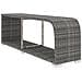 Set Divani da Giardino 8 pz con Cuscini in Polyrattan Grigio - Foto miniatura 7