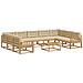 Set di divani da esterno con cuscino 10 pcs Bianco e Beige - Foto miniatura 1