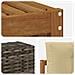 Set di divani da esterno 7 pcs Naturale e Beige Poliestere - Foto miniatura 6