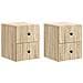 Mobiletto da notte a muro 2 pcs Rovere Sonoma 33 x 34,5 x 40 cm - Foto miniatura 1