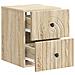 Mobiletto da notte a muro 2 pcs Rovere Sonoma 33 x 34,5 x 40 cm - Foto miniatura 4