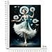 Dipinto Su Tela Dancing B Ballerina Con Tarassachi, 72x102 Cm - Foto miniatura 7